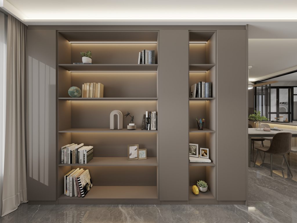 Study Room Display Cabinet with Study Table  (9.5 feet)