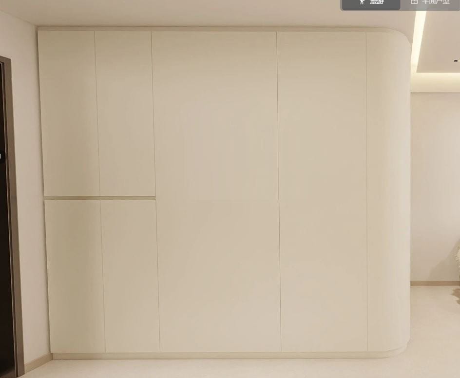 Foyer Full Height Shoes Cabinet and Bomb Shelter Door & Living Full Height Storage
