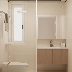 Common Bathroom Top & Bottom Cabinets