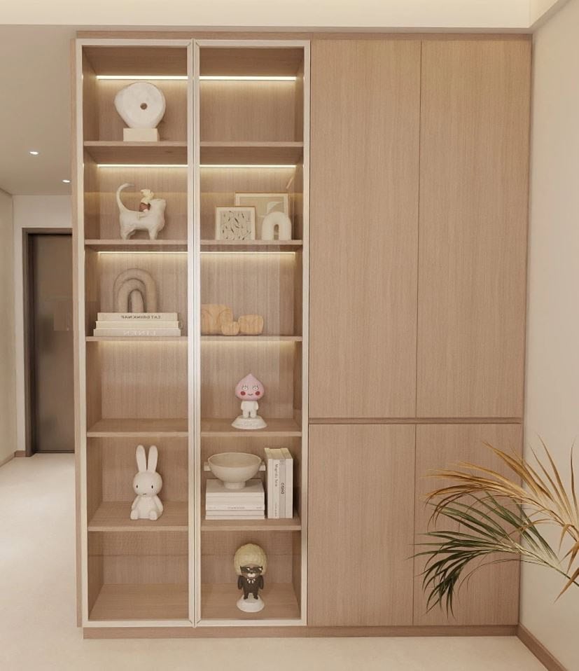 Foyer Full Height Shoes Cabinet and Bomb Shelter Door & Living Full Height Storage (14 feet)