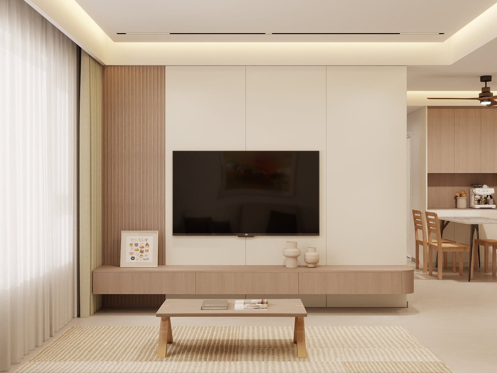 Living Room Suspended Tv Console