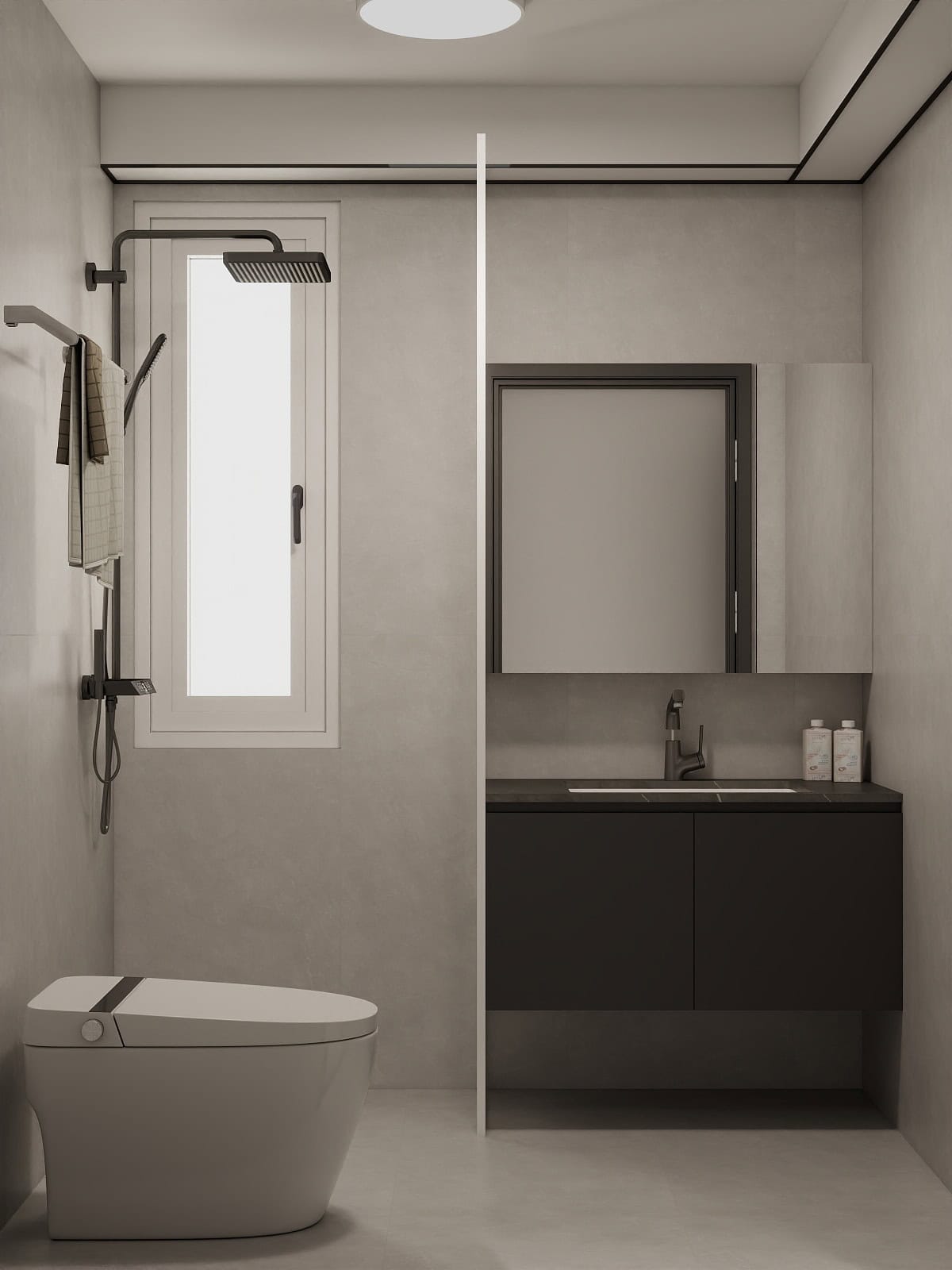 Common Bathroom Top & Bottom Cabinets