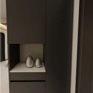 Foyer Full Height Shoes Cabinet with open shelves