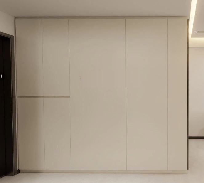 Foyer Full Height Shoes Cabinet and Bomb Shelter Door & Living Full Height Storage