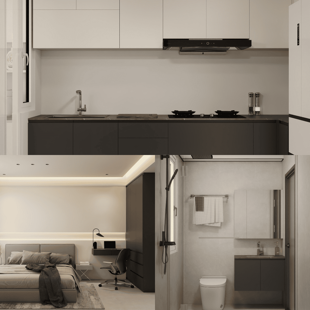 MacPherson Weave 4-Room Design C (Kitchen, Master Bedroom, and Bathroom Cabinets)