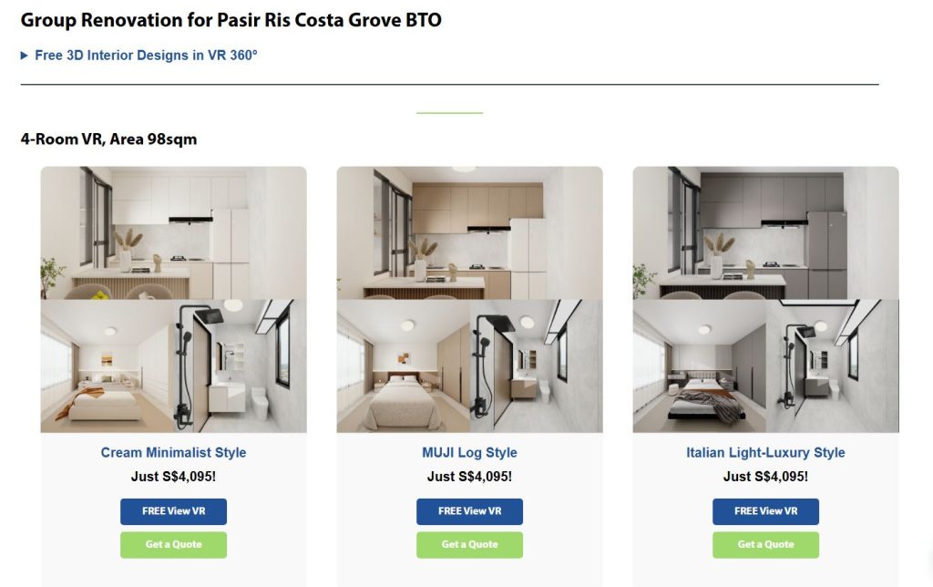 BTO homeowner previewing 3D design in virtual reality headset