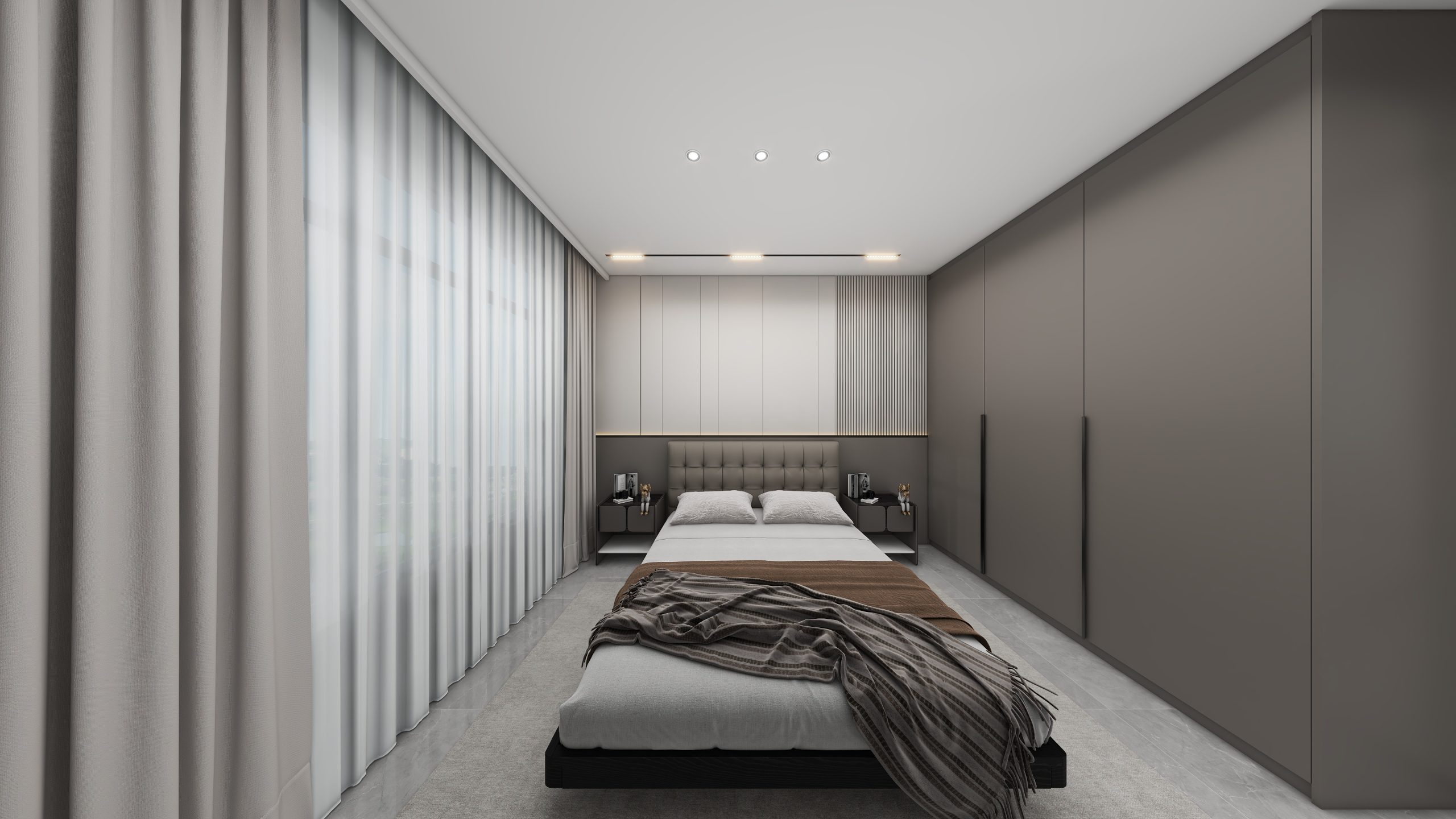 Master Bedroom Bedhead with LED Strip & Feature Wall