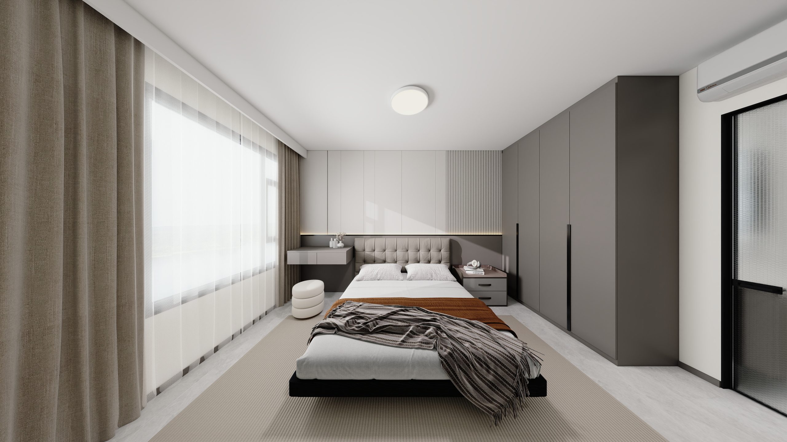 Master Bedroom Bedhead with LED Strip & Feature Wall