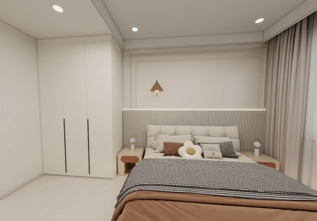 Master Bedroom Headboard with LED Strip