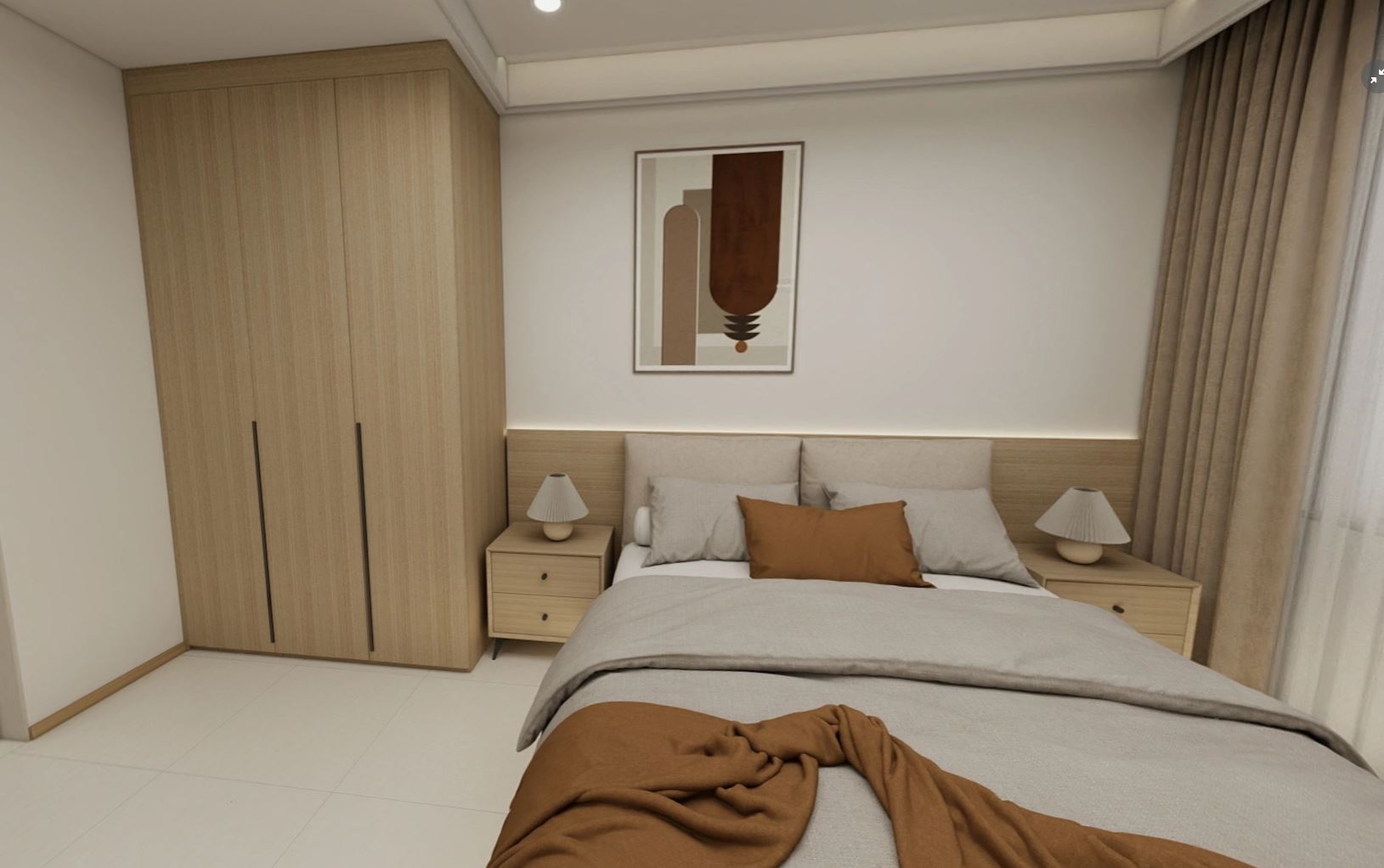 Master Bedroom Headboard with LED Strip