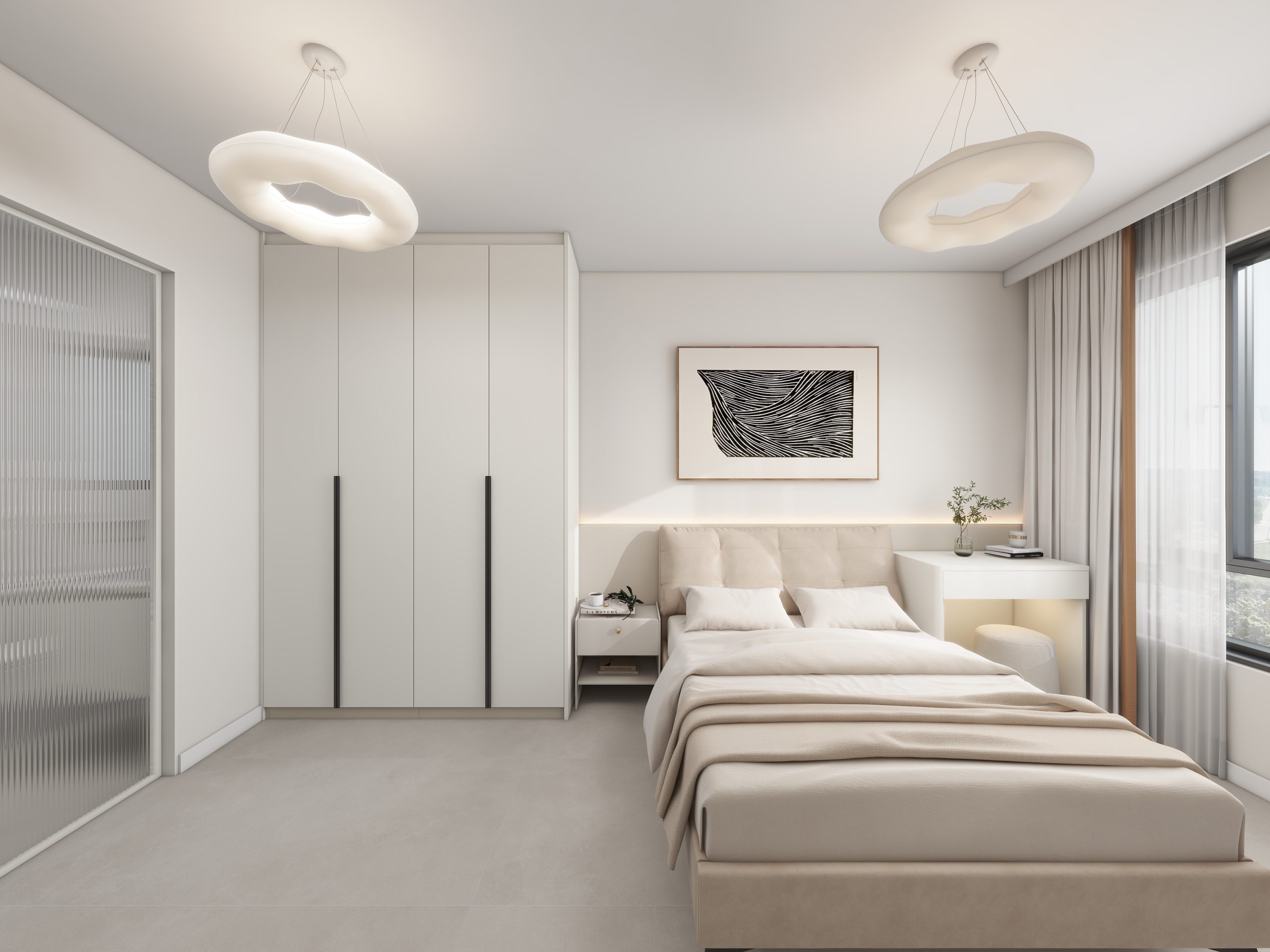 Master Bedroom Headboard with LED Strip