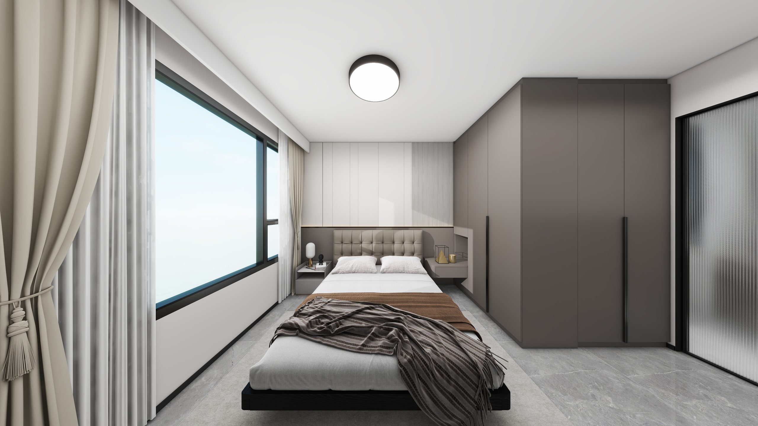 Master Bedroom Bedhead with LED Strip & Feature Wall