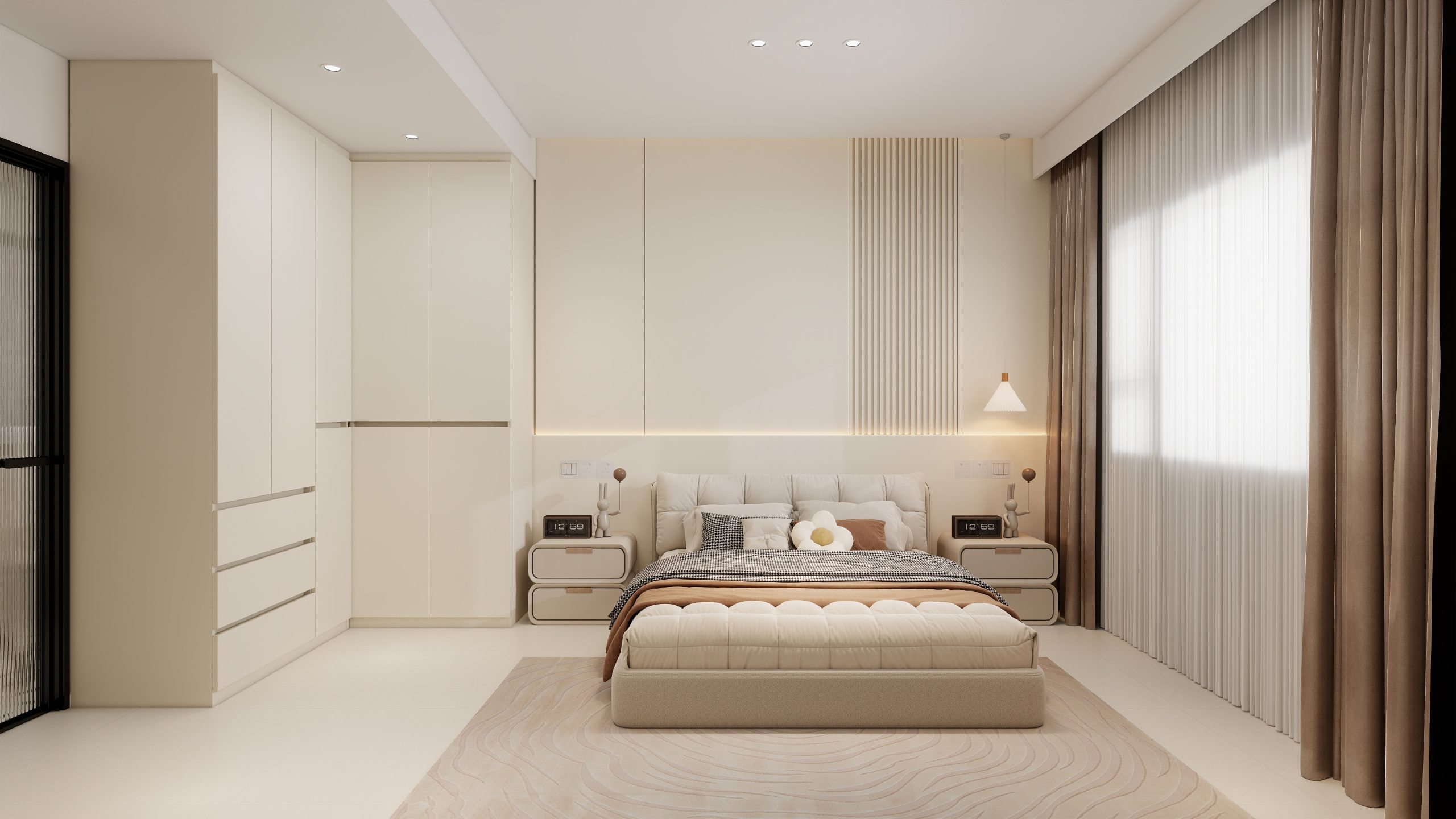 Master Bedroom Bedhead with LED Strip & Feature Wall