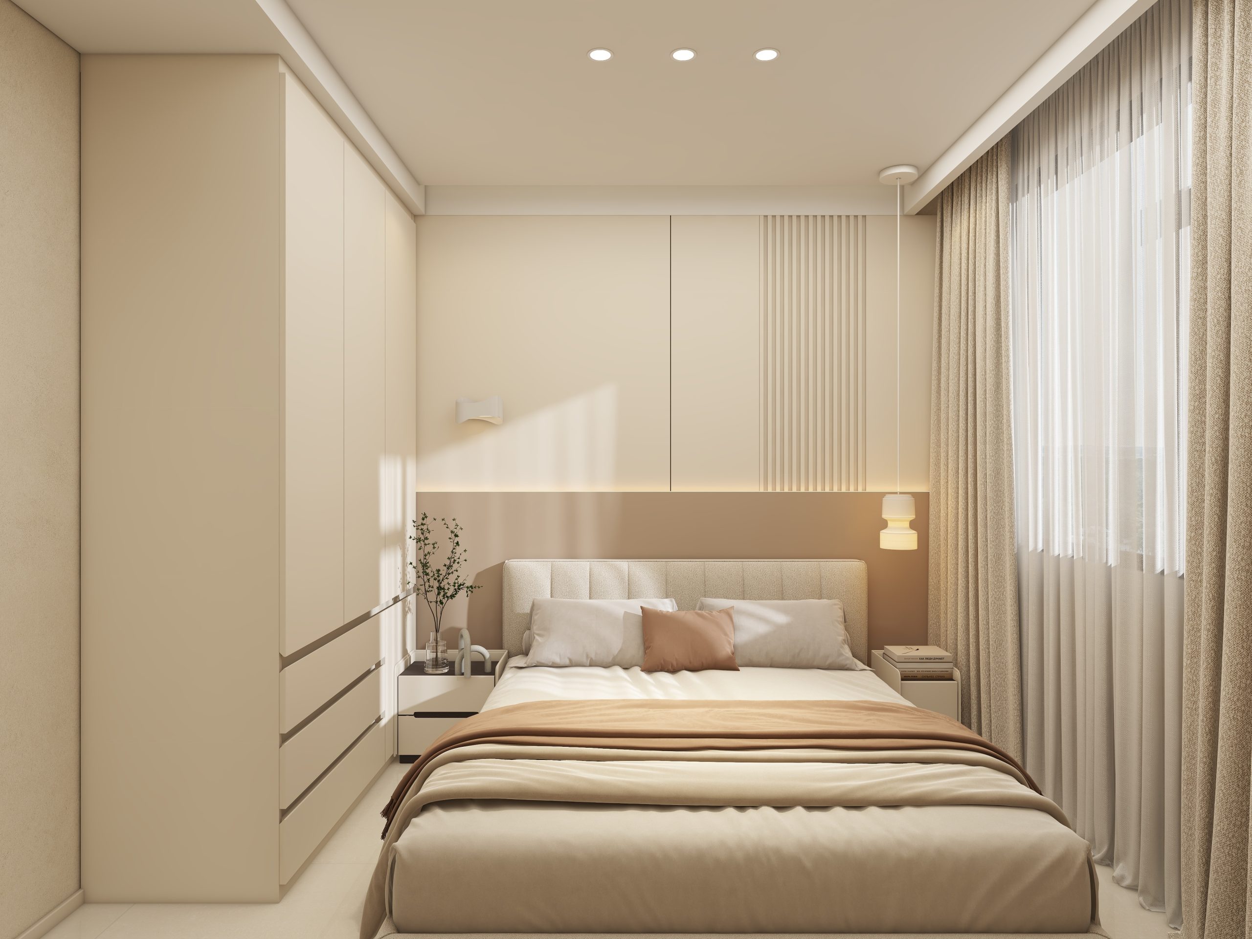 Master Bedroom Bedhead with LED Strip & Feature Wall