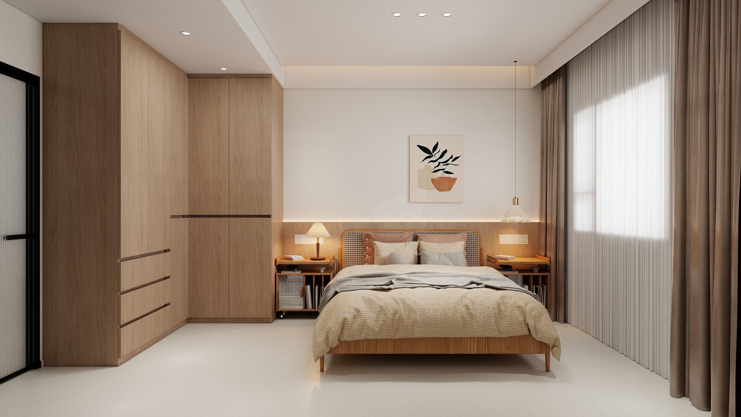 Master Bedroom Headboard with LED Strip