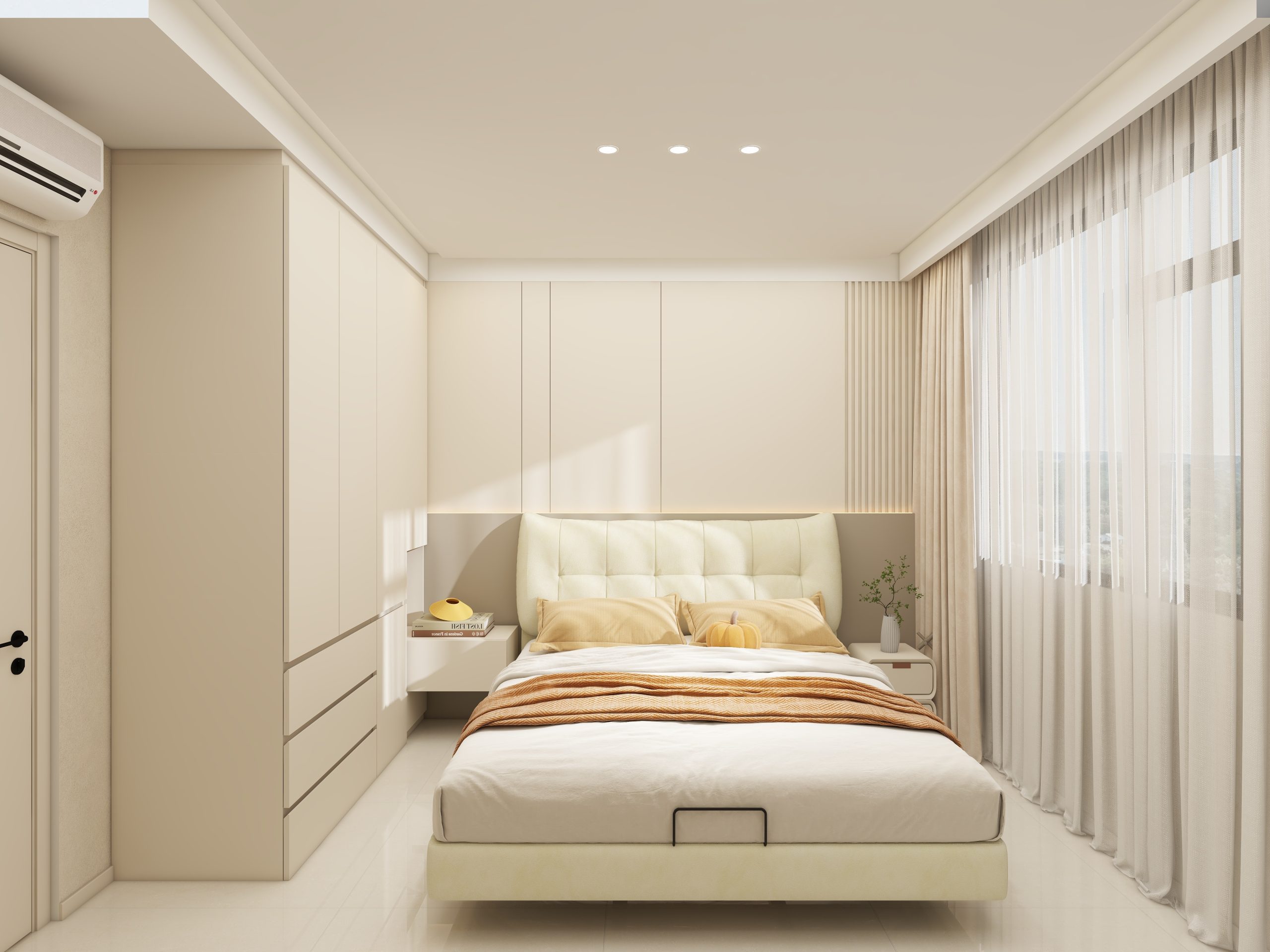 Master Bedroom Bedhead with LED Strip & Feature Wall