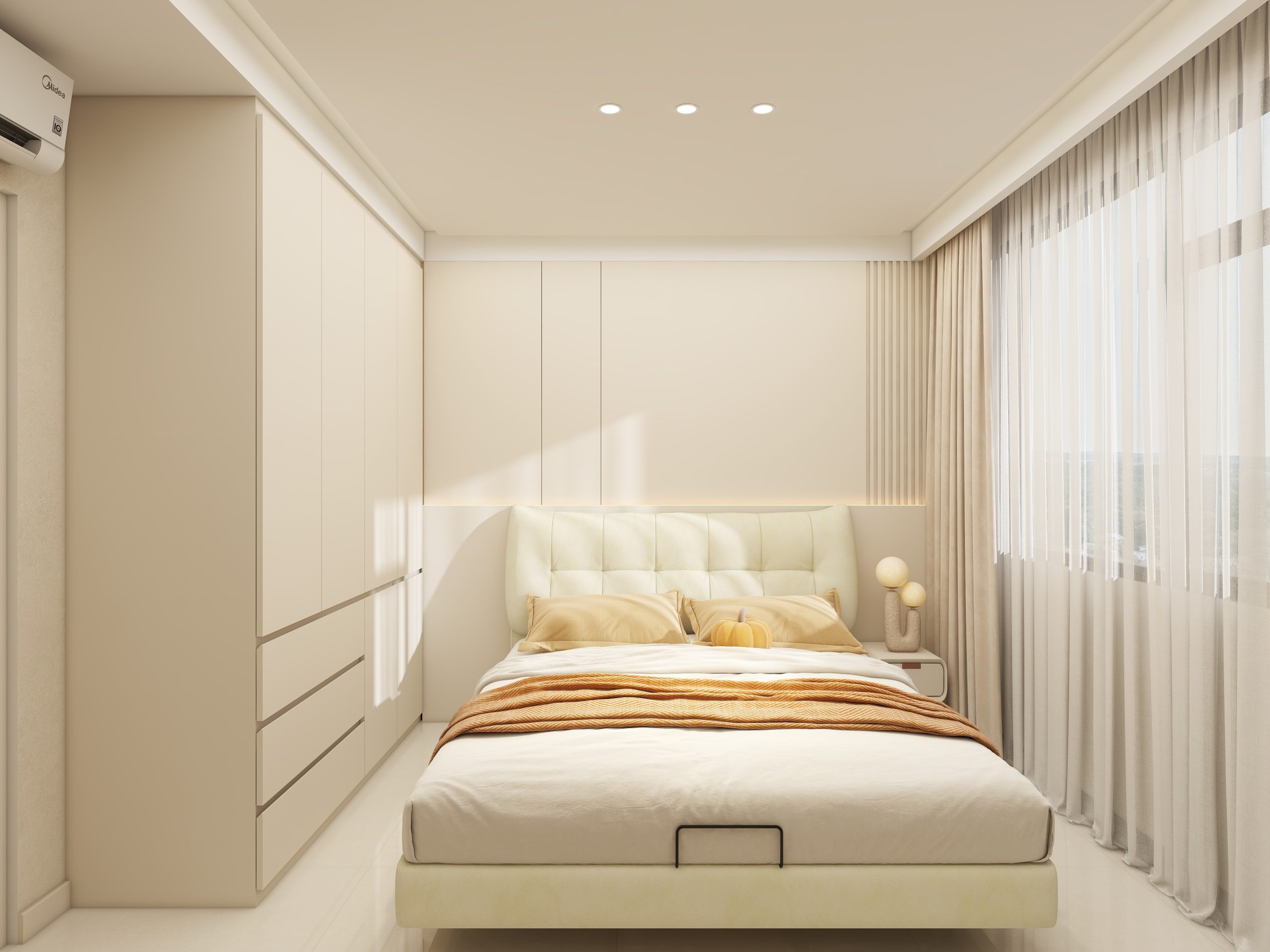 Master Bedroom Bedhead with LED Strip & Feature Wall