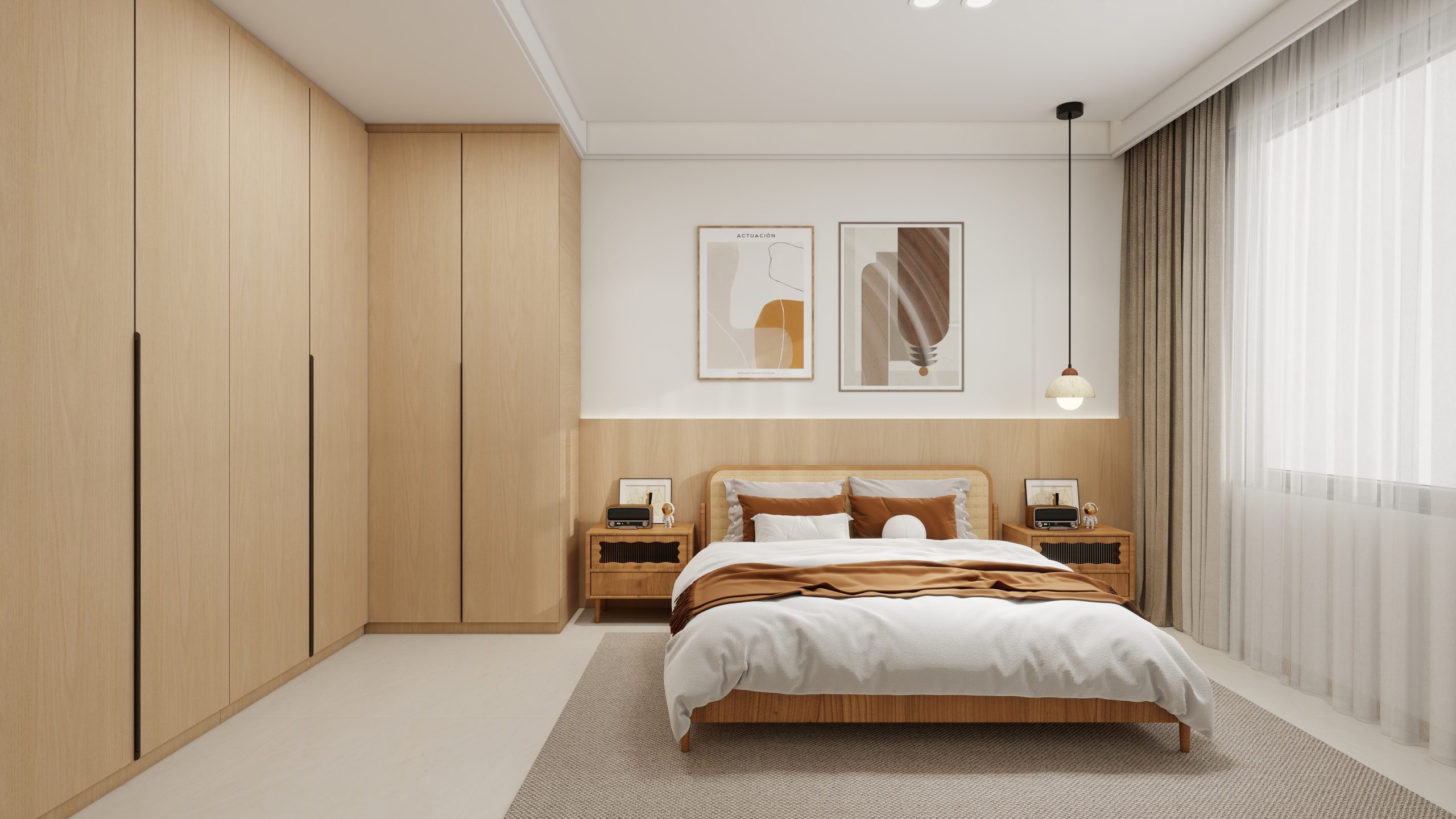 Master Bedroom Headboard with LED Strip