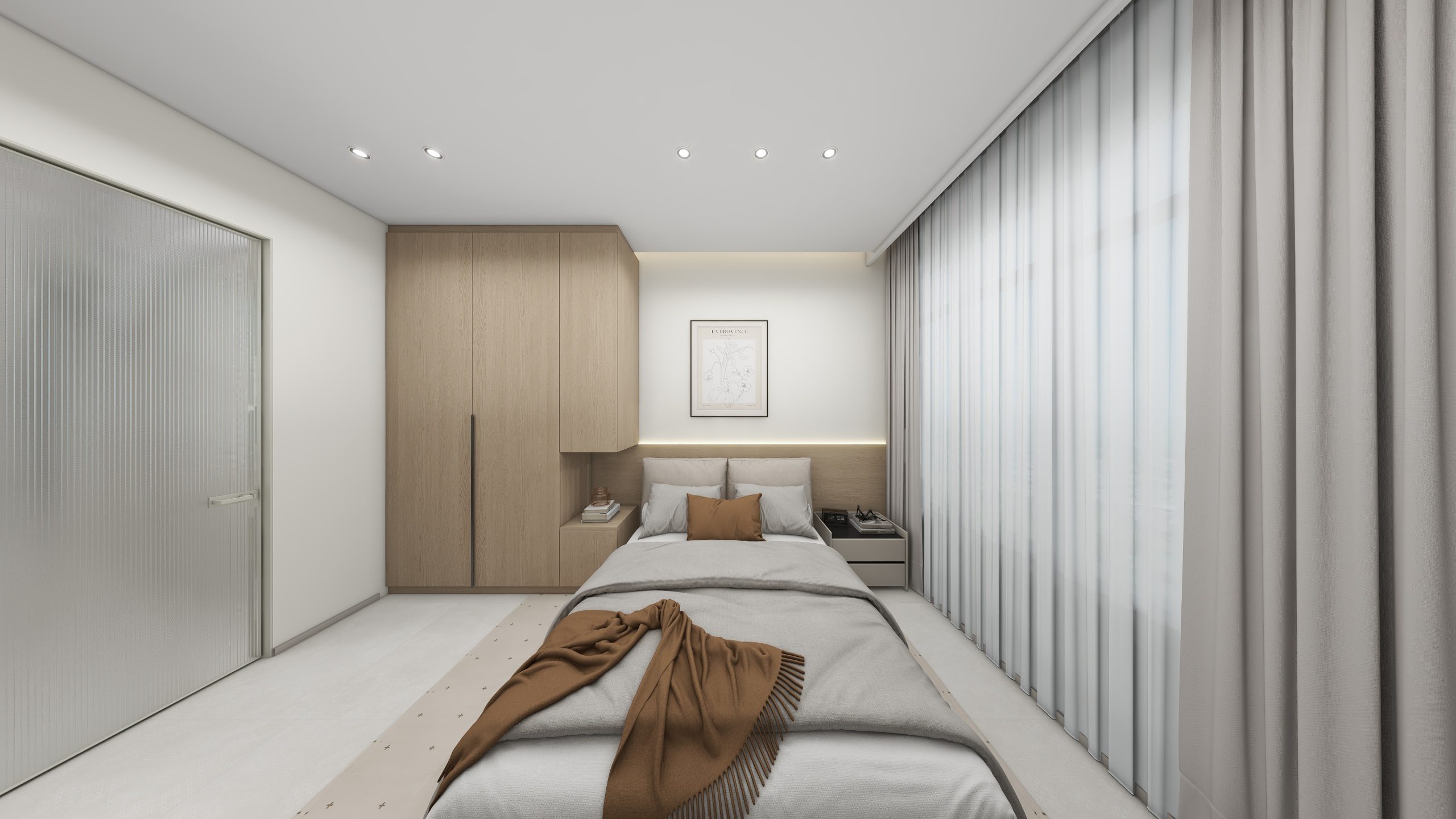Master Bedroom Headboard with LED Strip