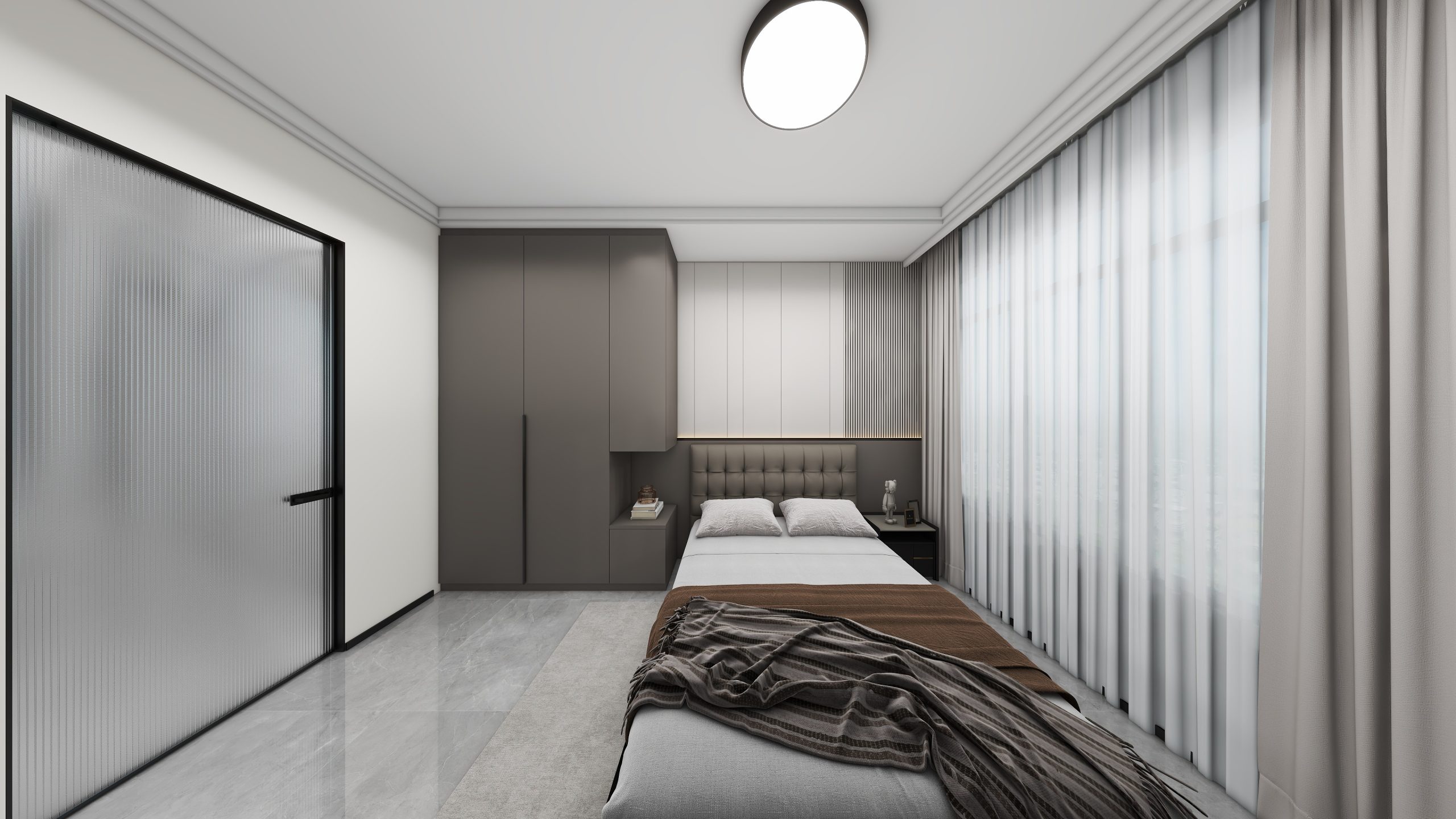 Master Bedroom Bedhead with LED Strip & Feature Wall