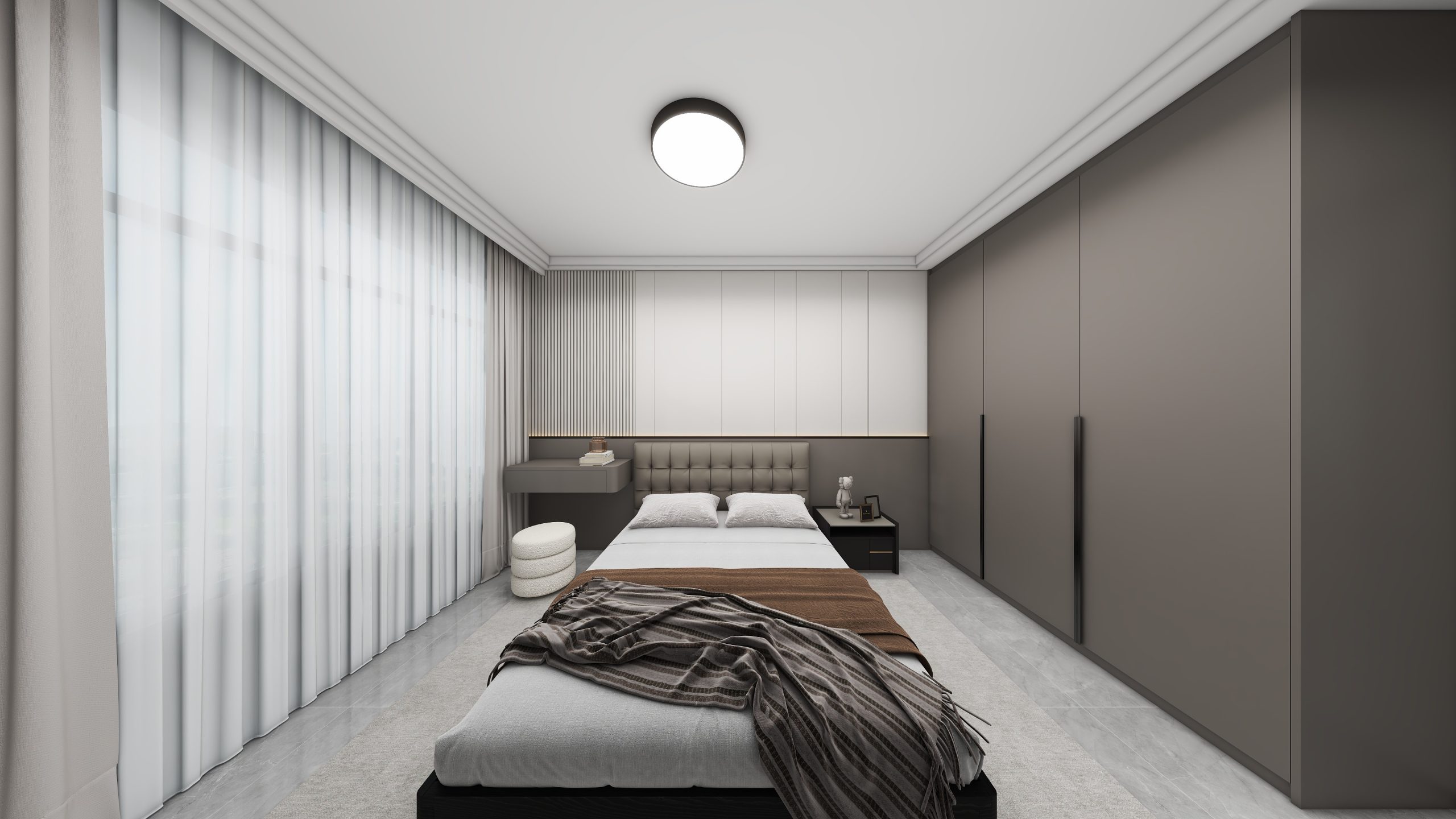Master Bedroom Bedhead with LED Strip & Feature Wall