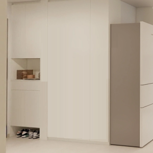 Foyer Full Height Shoes Cabinet and Bomb Shelter Door (6.5 feet)
