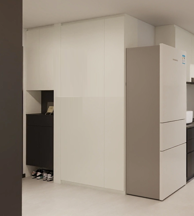 Foyer Full Height Shoes Cabinet and Bomb Shelter Door (6.5 feet)