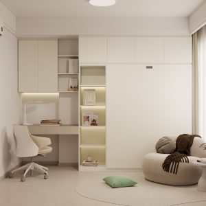Bedroom 2 Space Saving Beds with Casement Wardrobe (10.5 feet)