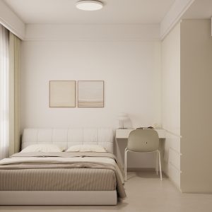 Bedroom 1 Casement Wardrobe with Study Table (8 feet)