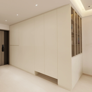 Foyer Full Height Shoes Cabinet and Bomb Shelter Door & Living Full Height Storage (14 feet)