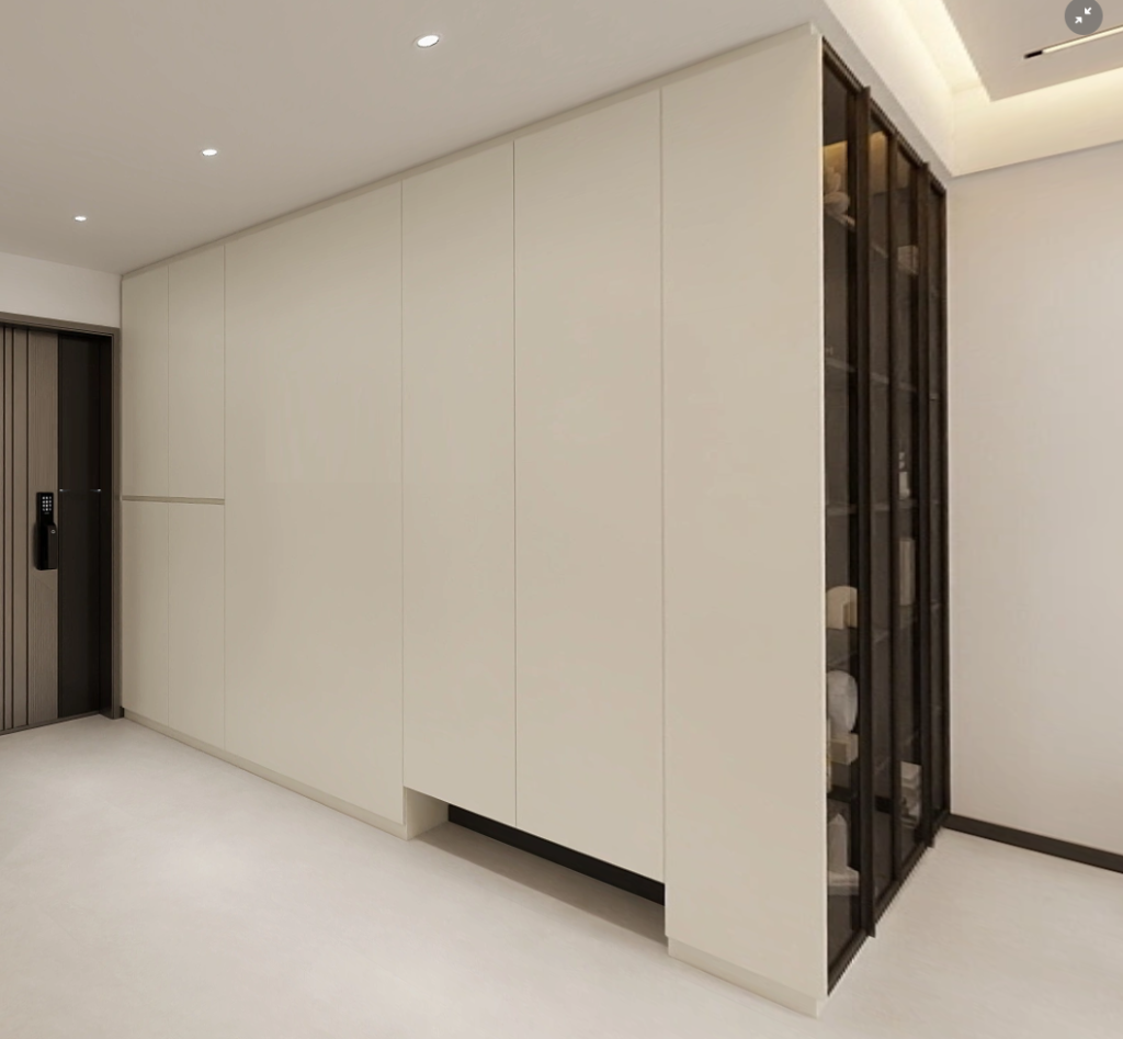 Foyer Full Height Shoes Cabinet and Bomb Shelter Door & Living Full Height Storage (14 feet)