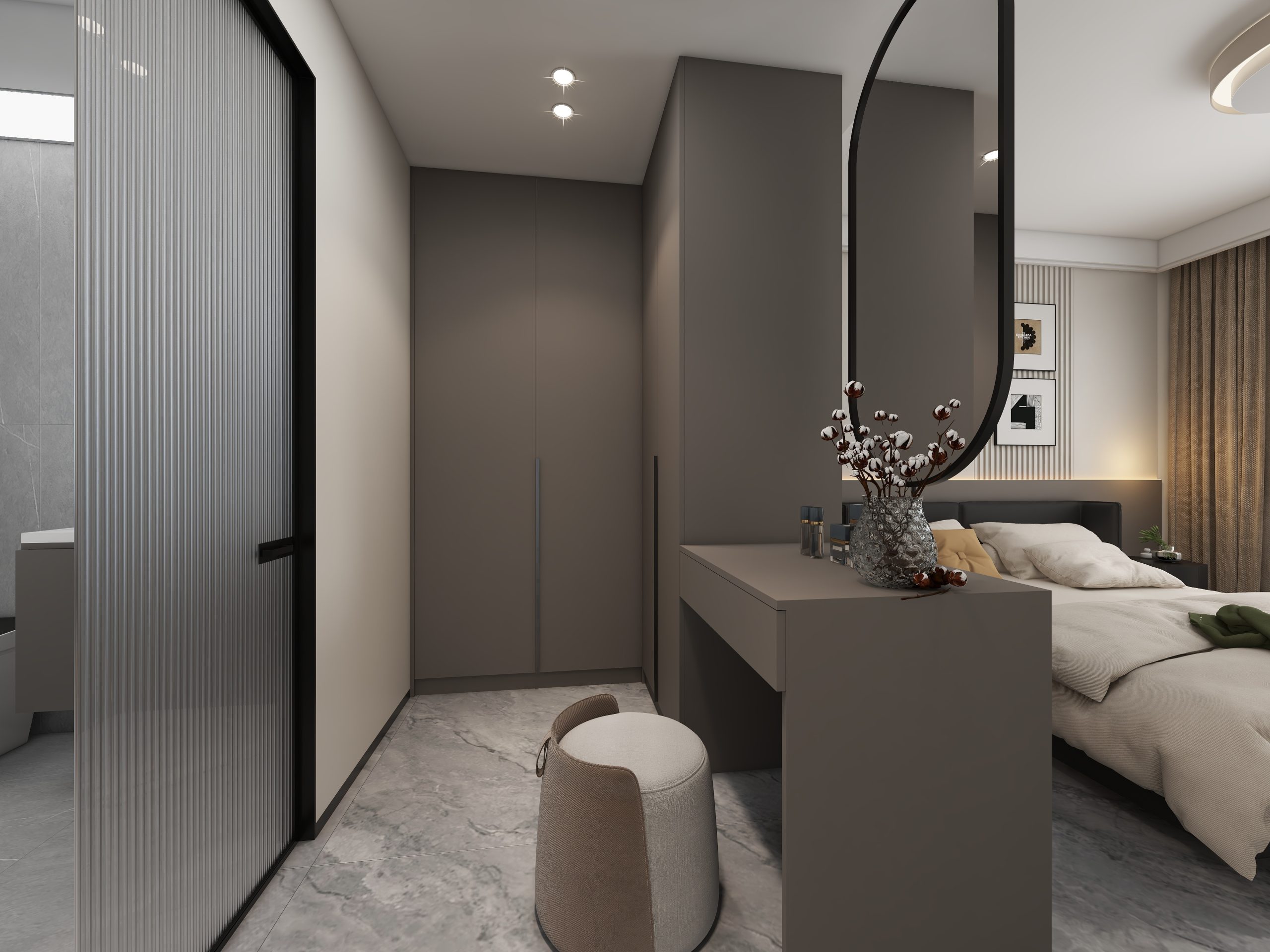 Master Bedroom Bedhead with LED Strip & Feature Wall