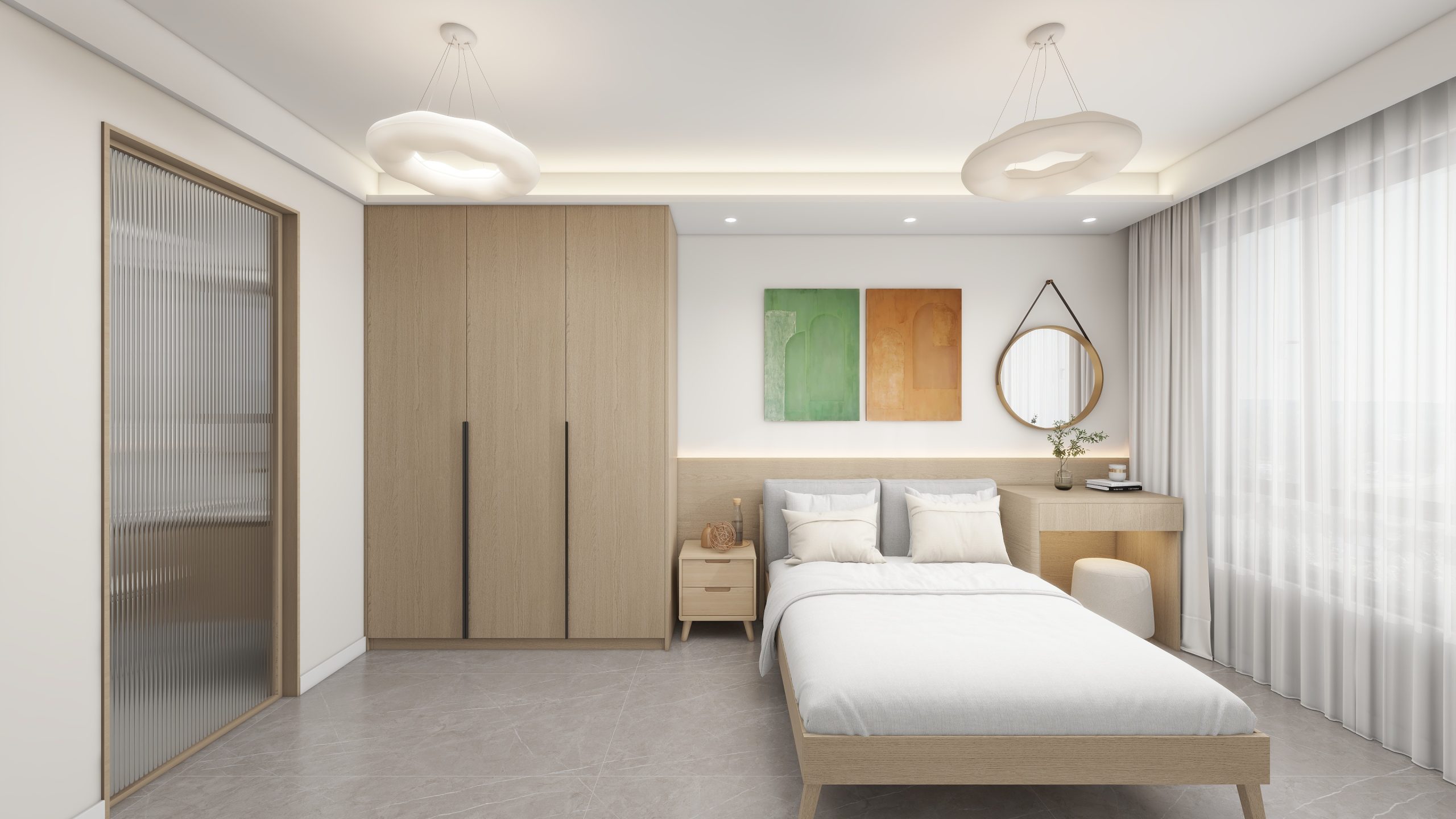 Master Bedroom Headboard with LED Strip