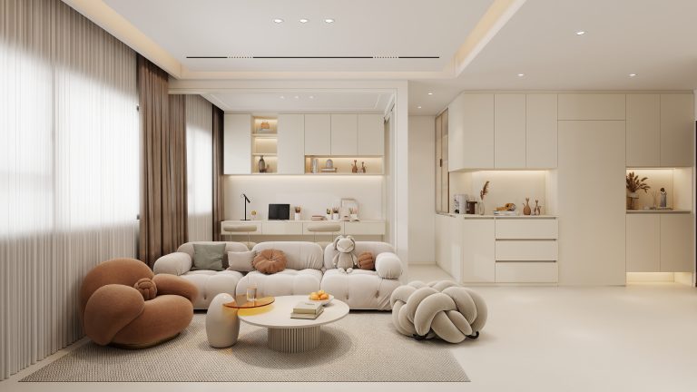 Tengah BTO flat renovation with eco-friendly modular storage
