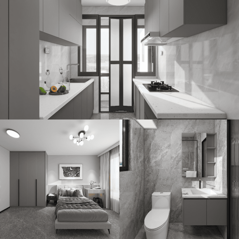 Grove Spring 5-Room Design C (Kitchen, Master Bedroom, and Bathroom Cabinets)