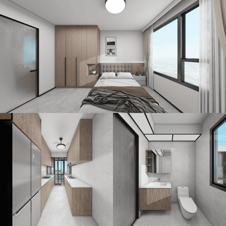 Grove Spring 4-Room Design B (Kitchen, Master Bedroom, and Bathroom Cabinets)