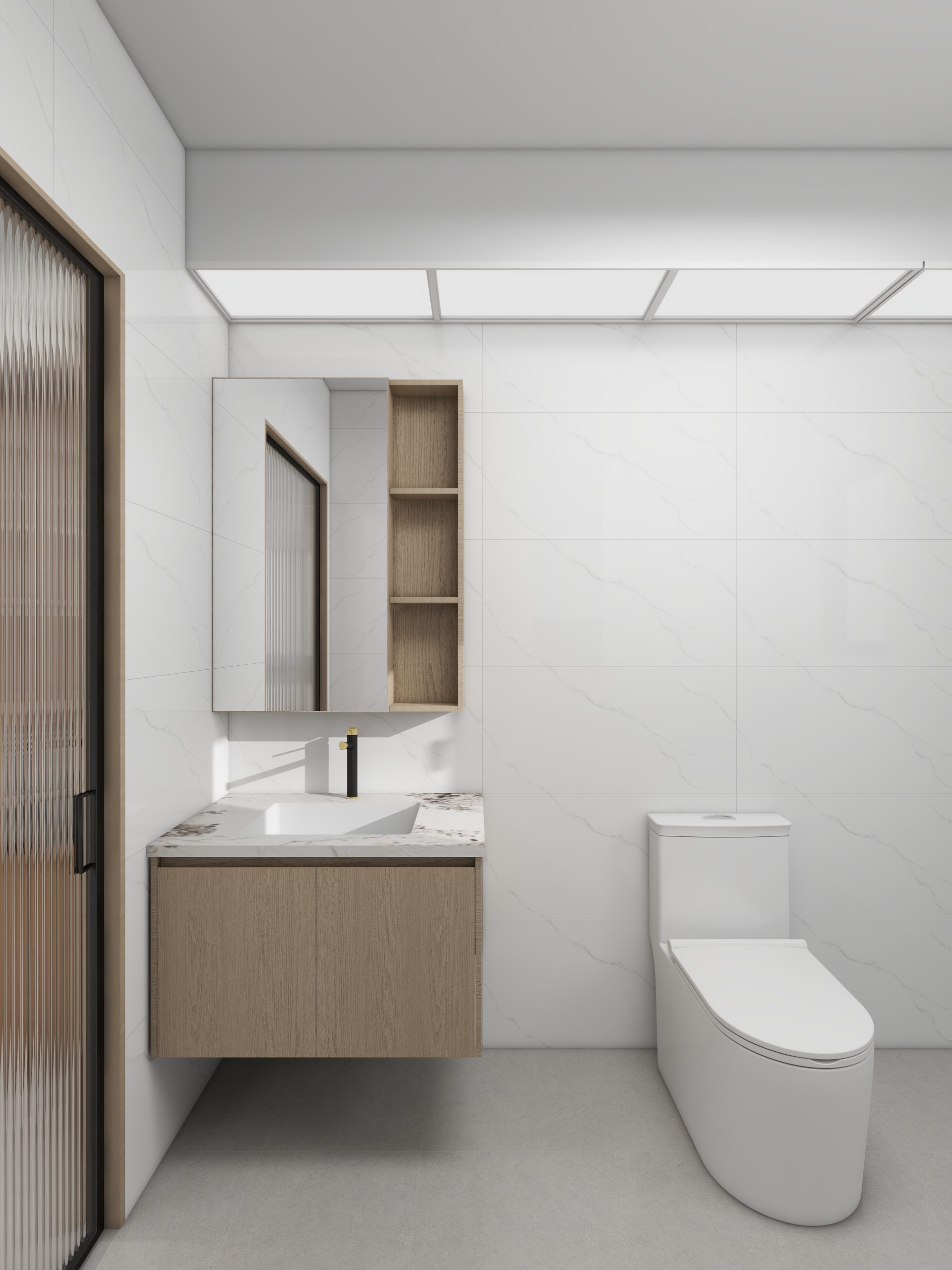 Yishun Boardwalk 2-Room Design B (Kitchen, Master Bedroom, and Bathroom Cabinets)