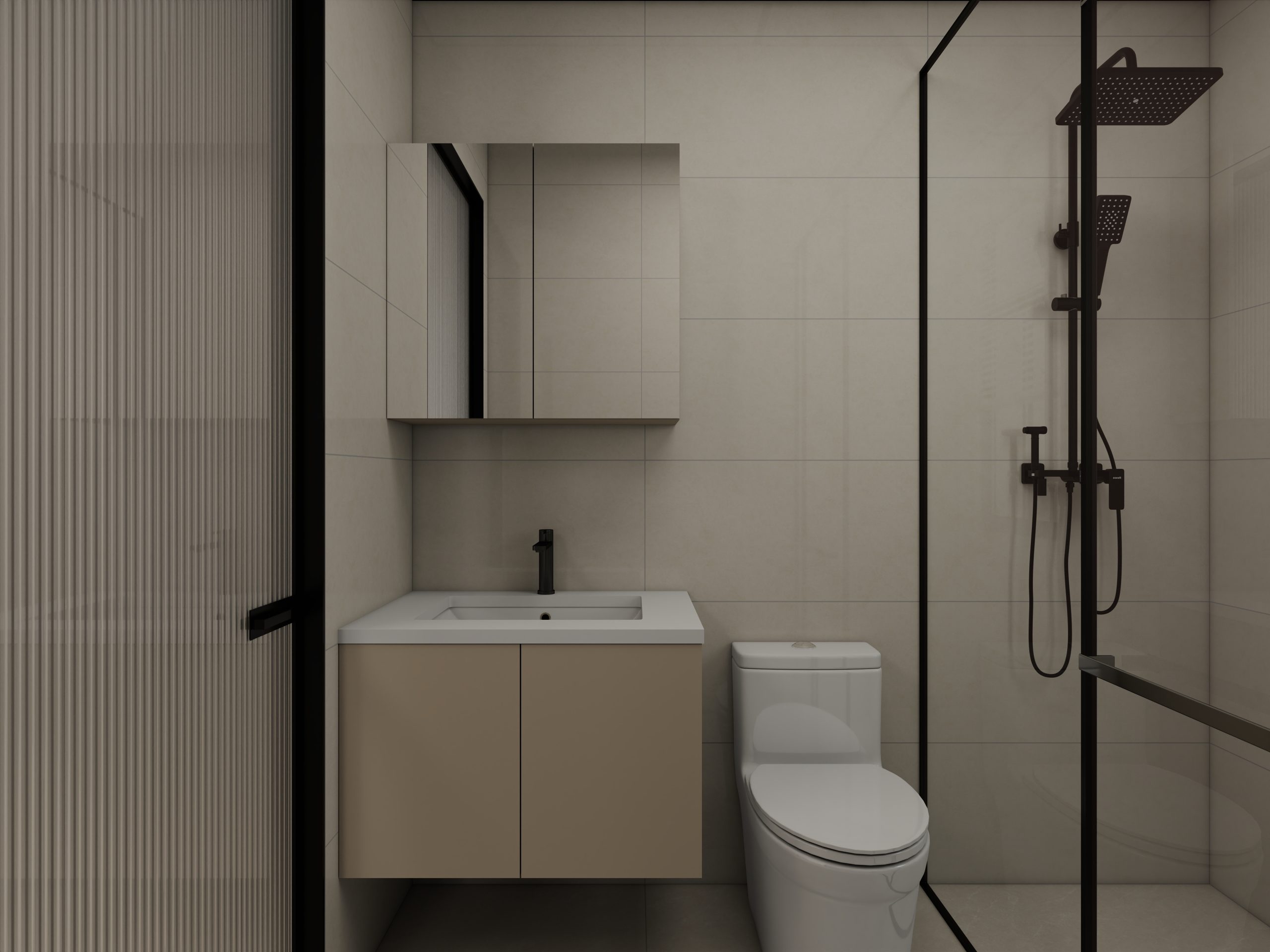 Tengah Garden Bloom 2-Room Design A (Kitchen, Master Bedroom, and Bathroom Cabinets)