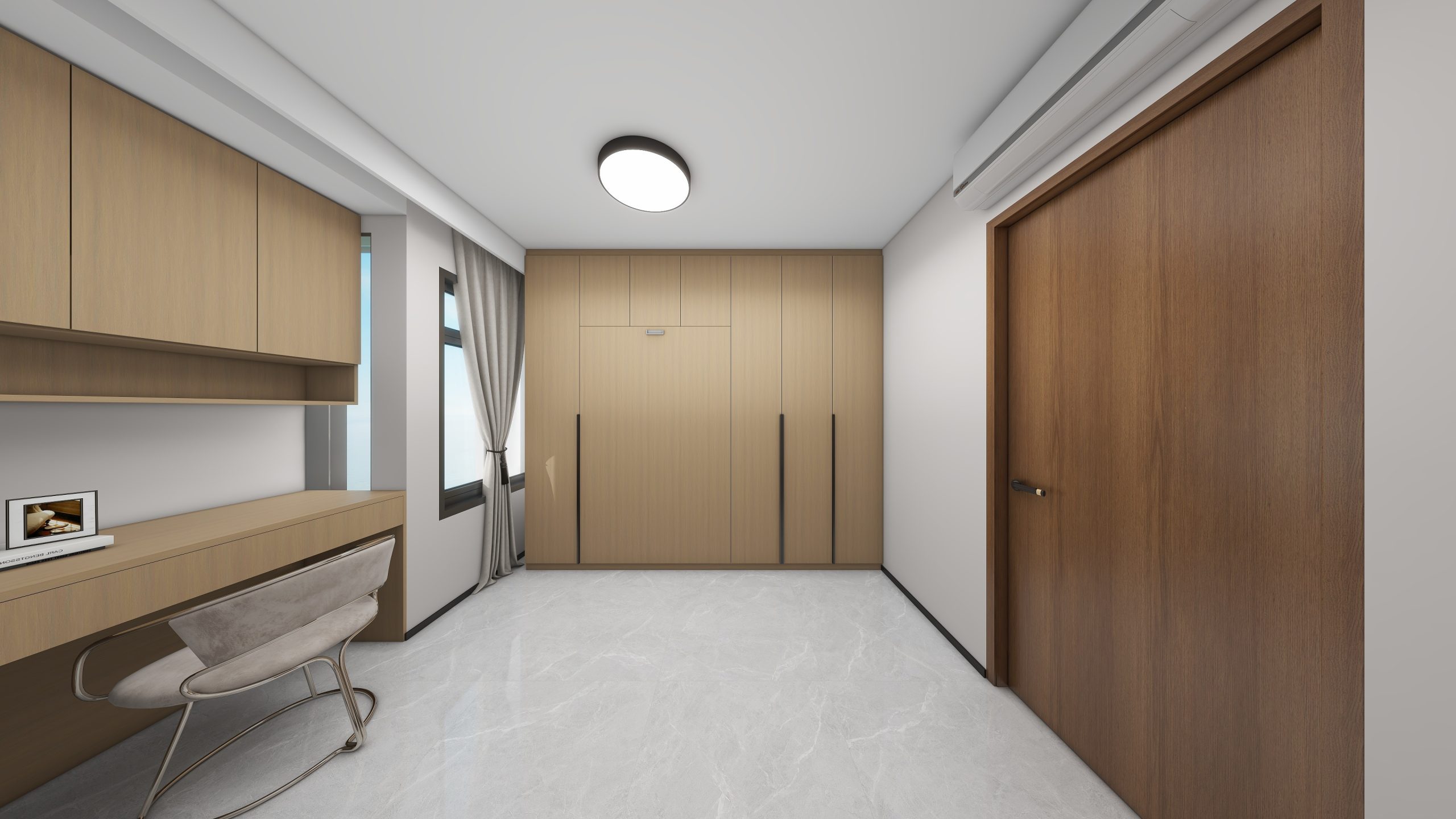 Bedroom 2 Space-Saving Bed with Casement Wardrobe
