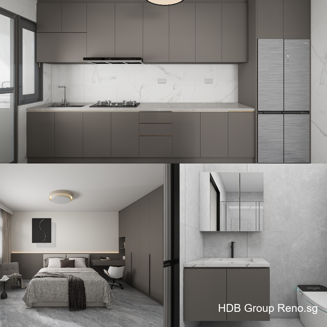 Punggol Point Cove 5-Room Design C (Kitchen, Master Bedroom, and Bathroom Cabinets)