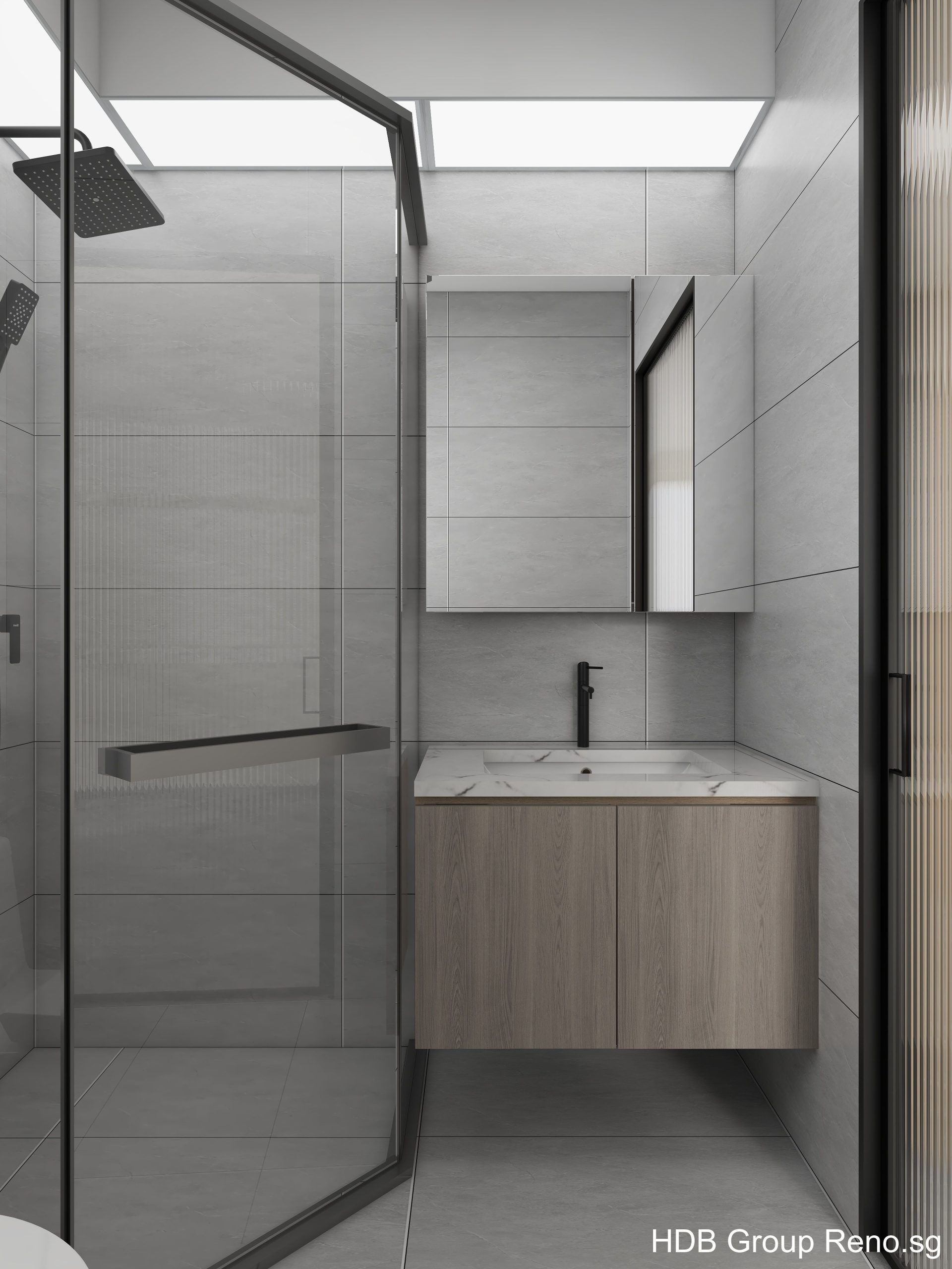 Punggol Point Cove 2-Room Design B (Kitchen, Master Bedroom, and Bathroom Cabinets)