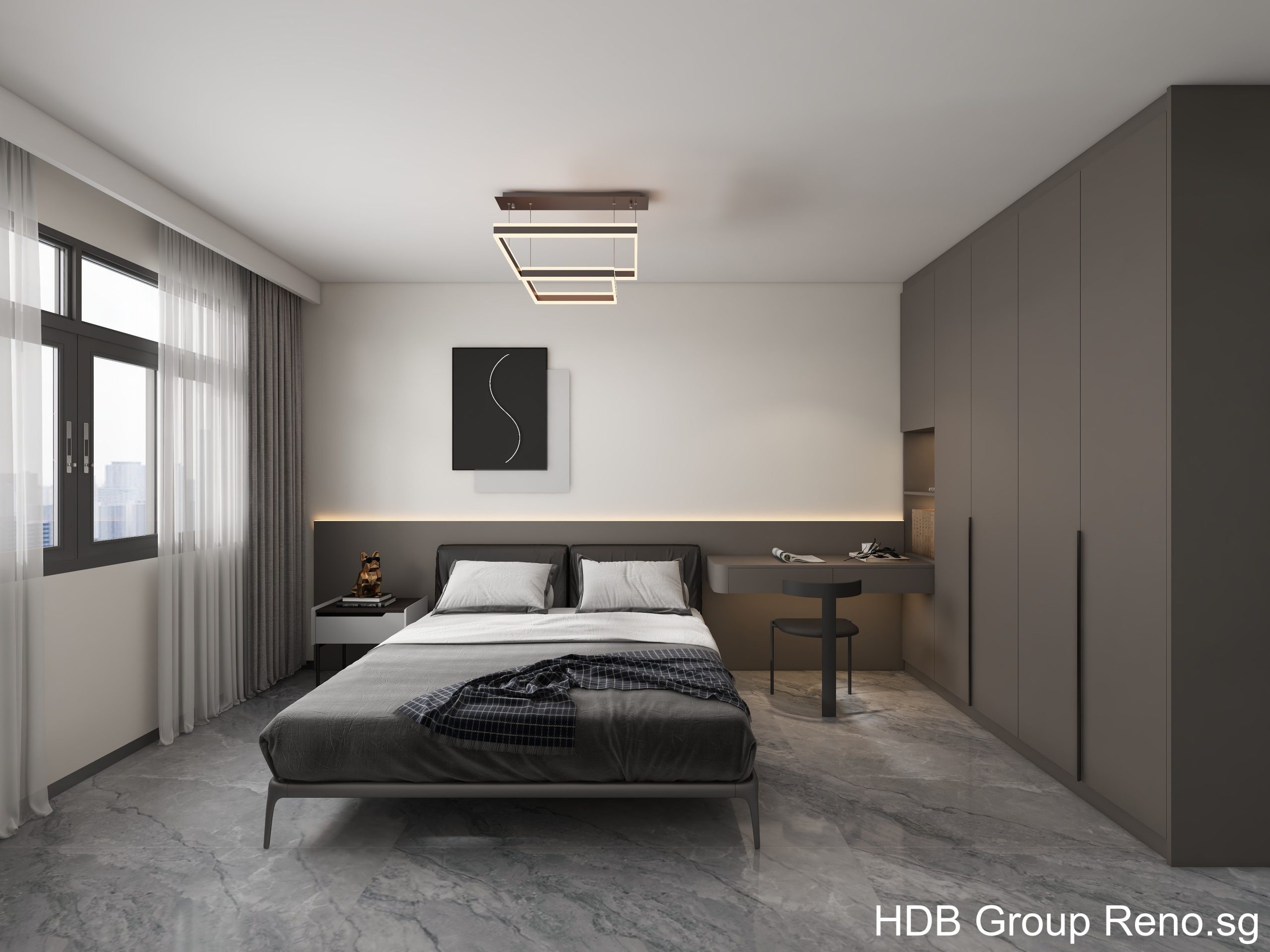 Punggol Point Cove 4-Room Design C (Kitchen, Master Bedroom, and Bathroom Cabinets)