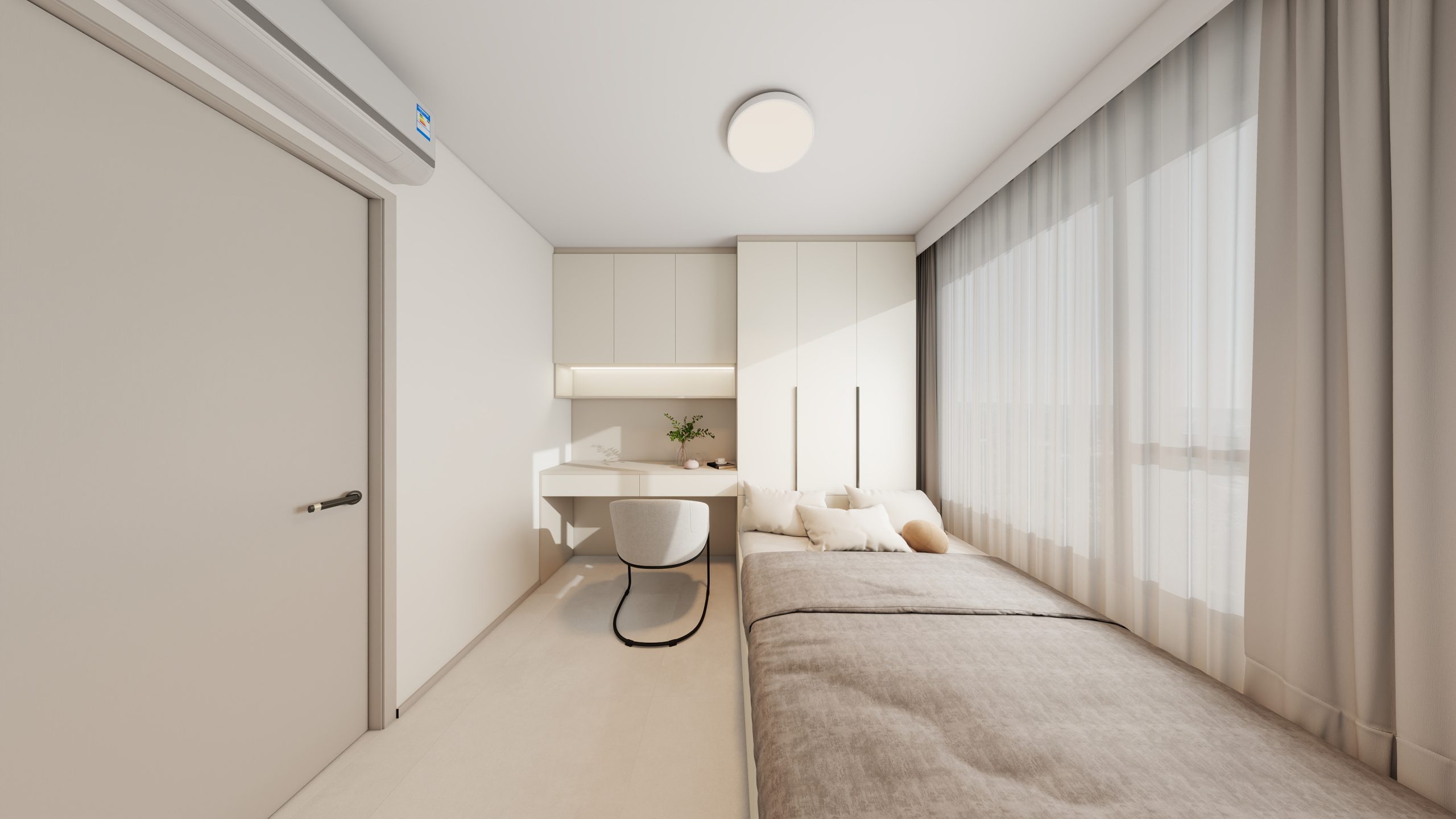 Bedroom 1 Tatami Platform Bed with Storage with Study Table