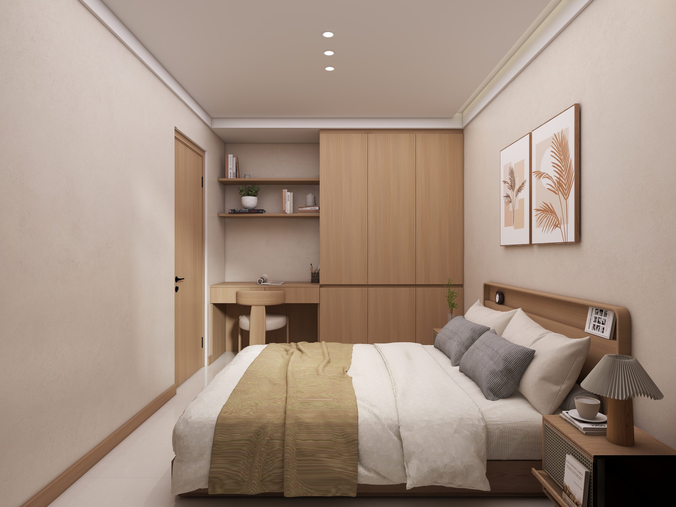 Bedroom 2 Casement Wardrobe and Study table