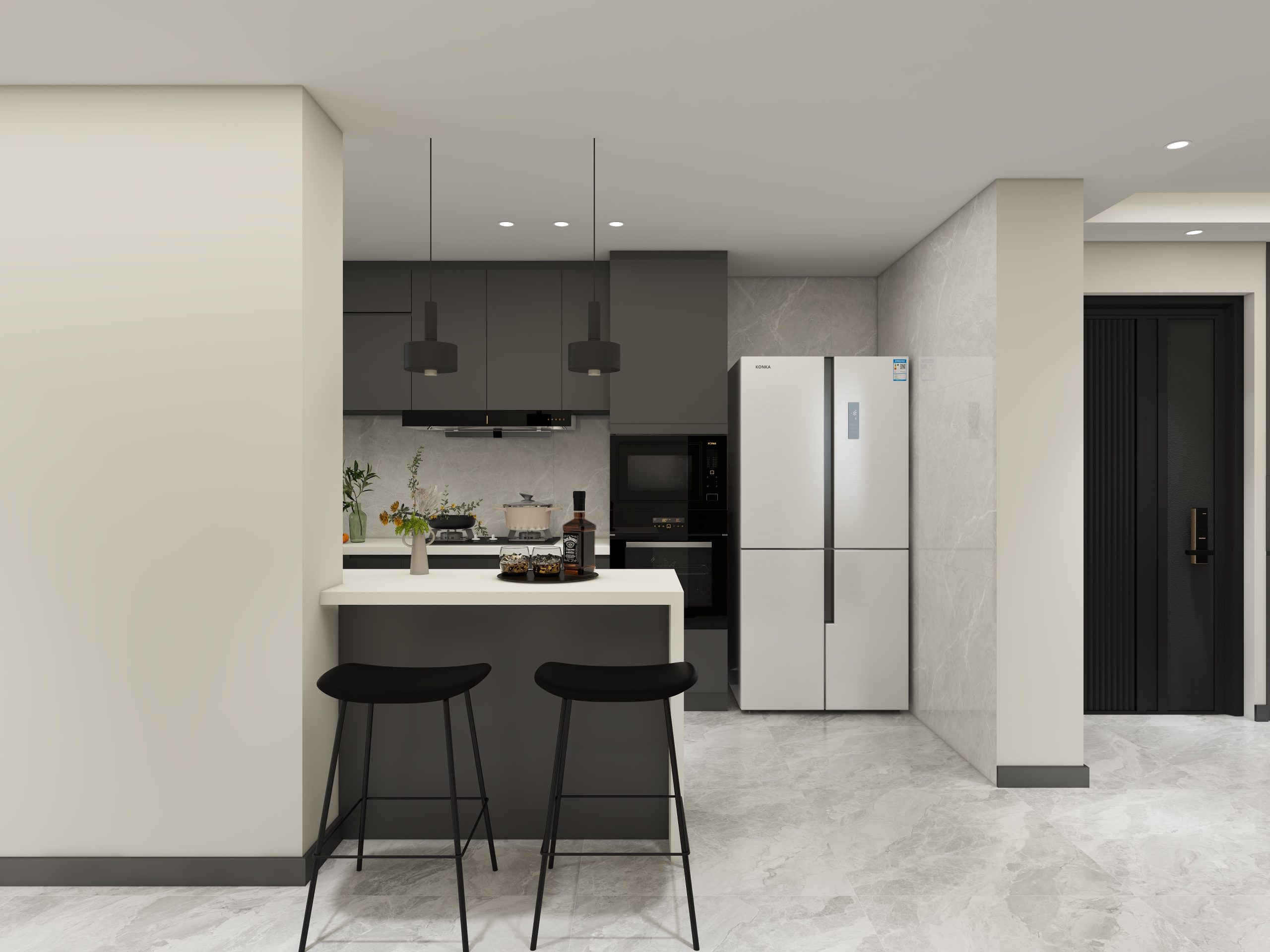 Tampines Green Jade 4-Room  Design C (Kitchen, Master Bedroom, and Bathroom Cabinets)