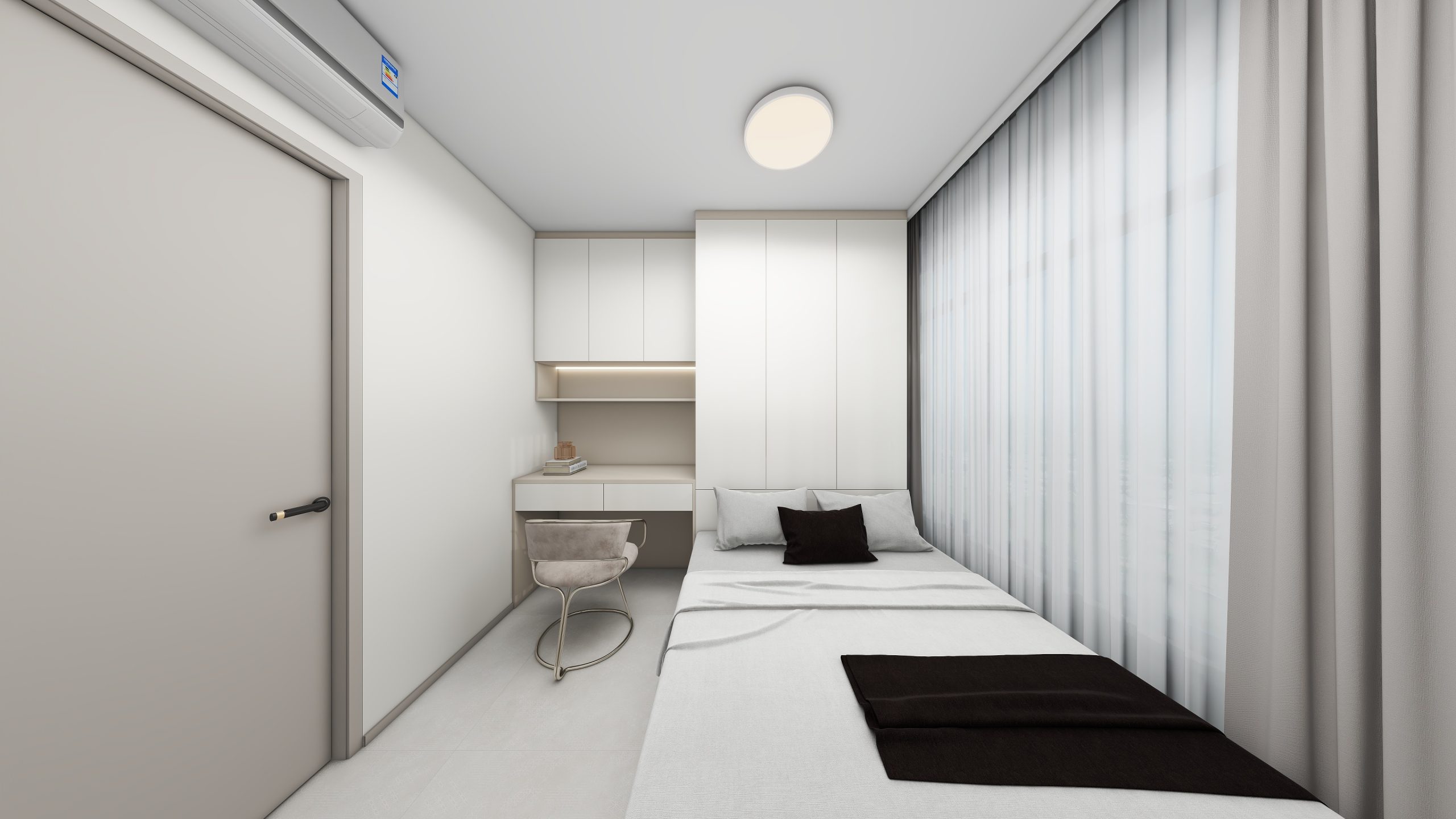 Bedroom 1 Tatami Platform Bed with Storage with Study Table