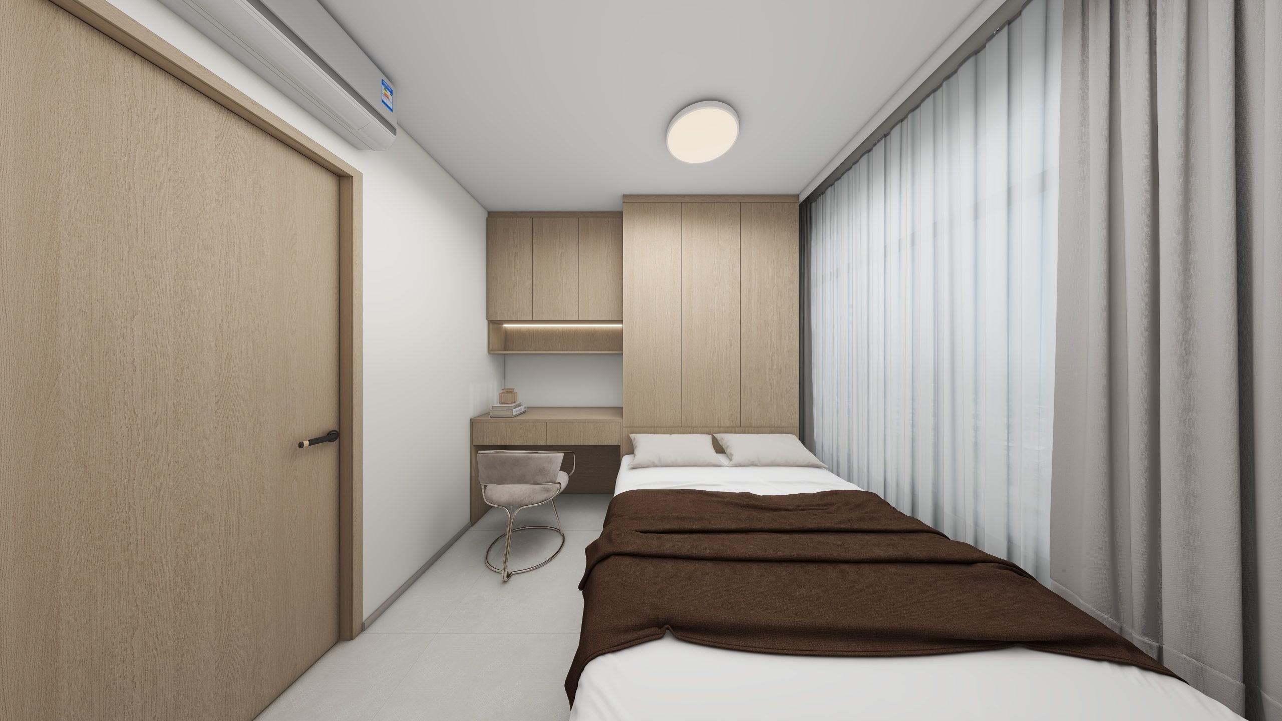 Bedroom 1 Tatami Platform Bed with Storage with Study Table